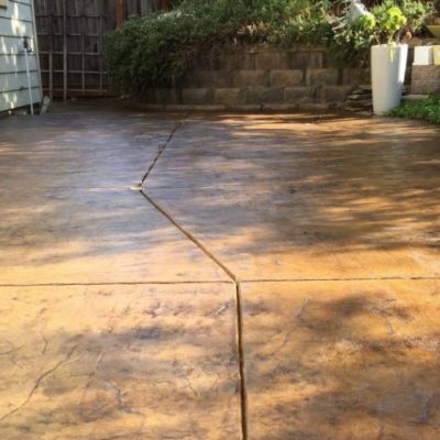 concrete patio staining